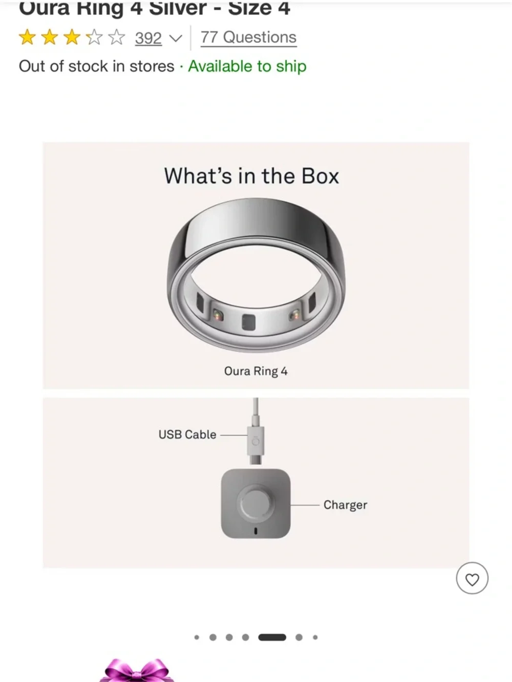 Oura Smart Ring Gen 4 in Silver — Sleek Wellness Ring
